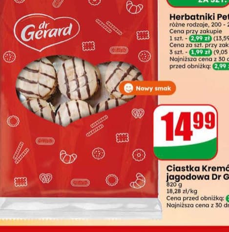 ciastka Kremówka dekorowana jagodowa