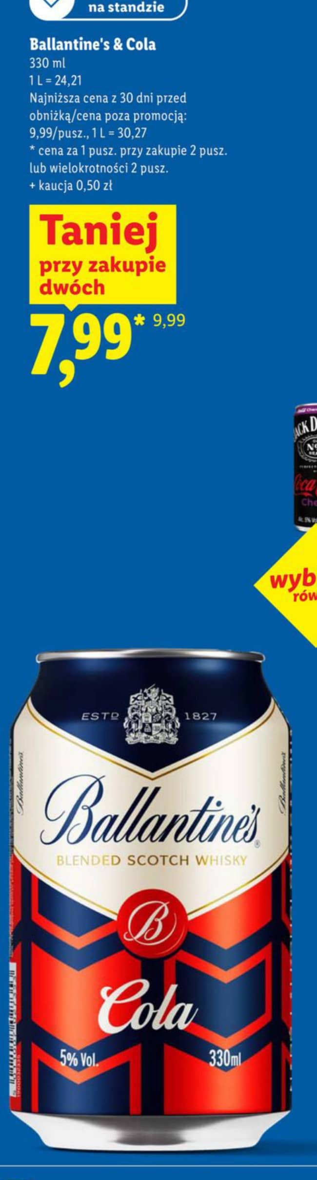 Ballantine's napój alkoholowy cola 330ml