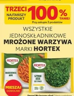 wszystkie jednoskładnikowe mrożone warzywa