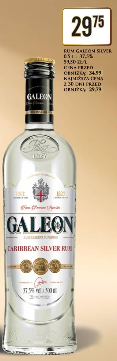 Galeon rum karaibski silver 0.5l