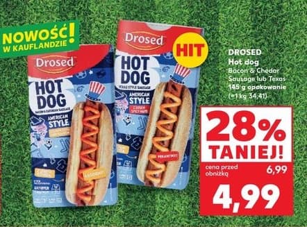 hot dog Bacon & Cheddar Sausage lub Texas