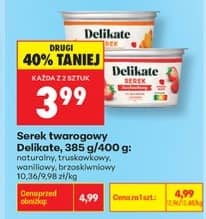 Delikate serek twarogowy 385g/400g