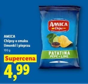 chipsy o smaku limonki i pieprzu