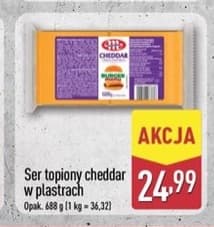 ser topiony cheddar w plastrach
