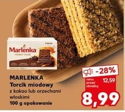 torcik miodowy z kakao lub orzechami włoskimi