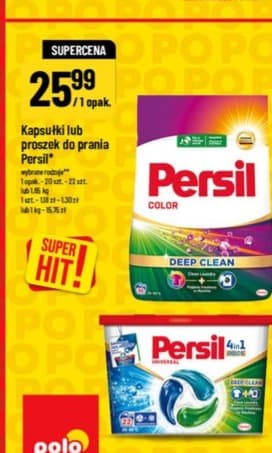 kapsułki lub proszek do prania