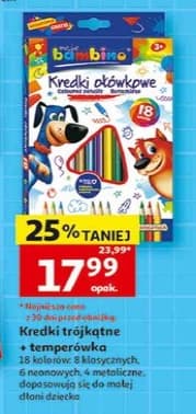 kredki trójkątne z temperówką