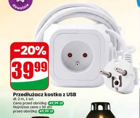 przedłużacz kostka z USB