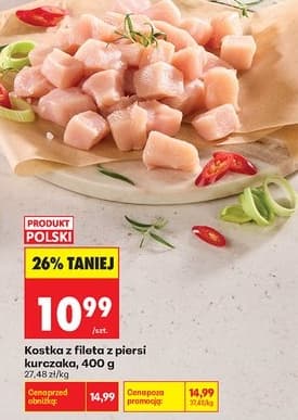 kostka z fileta z piersi kurczaka