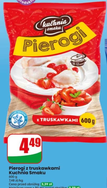 Kuchnia Smaku pierogi z truskawkami 600g