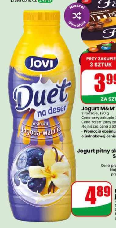 napój jogurtowy jagoda wanilia
