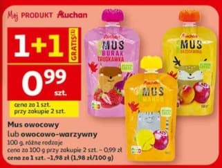 mus owocowy lub owocowo-warzywny