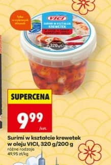 Vici surimi w kształcie krewetek w oleju 320g/200g