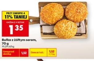 bułka z żółtym serem