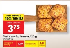 tost z szynką i serem