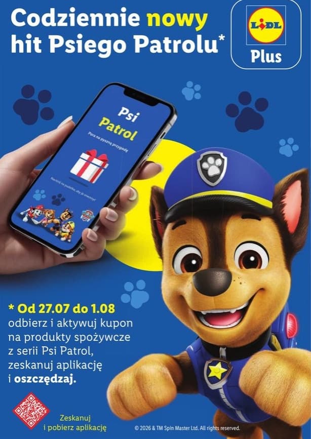 Wszystkie produkty spożywcze z serii Psi Patrol