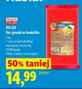 ser żółty gouda w kawałku