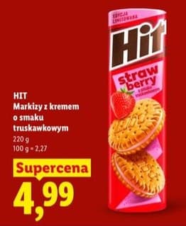 markizy z kremem o smaku truskawkowym