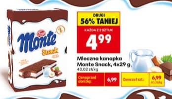 mleczna kanapka Monte Snack