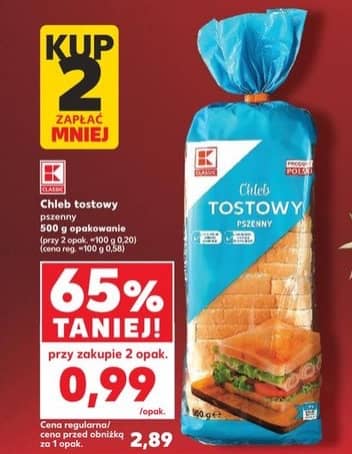 K-Classic chleb tostowy pszenny 500g