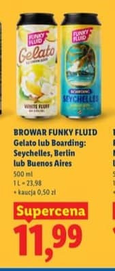 Browar Funky Fluid piwo Gelato lub Boarding: Seychelles, Berlin lub Buenos Aires 500ml