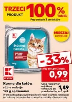 K-Classic karma dla kotów różne rodzaje 100g