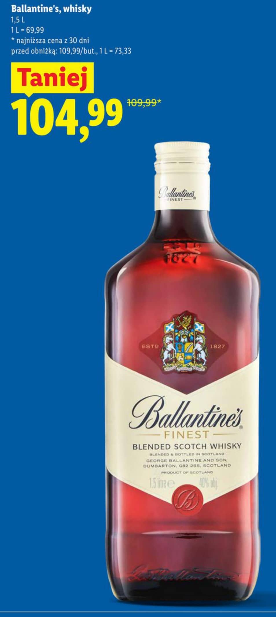 Ballantine's whisky 1.5l