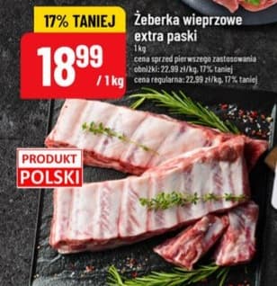 żeberka wieprzowe extra paski