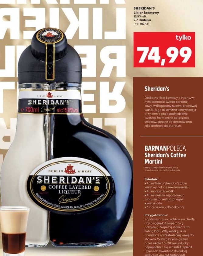 Sheridan's likier kremowy 0.7l