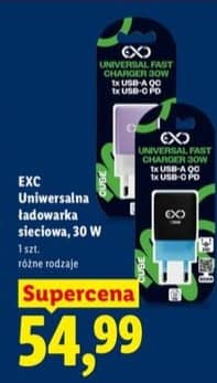 EXC uniwersalna ładowarka sieciowa 30 W