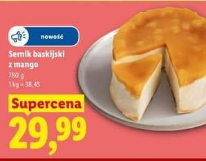 sernik baskijski z mango