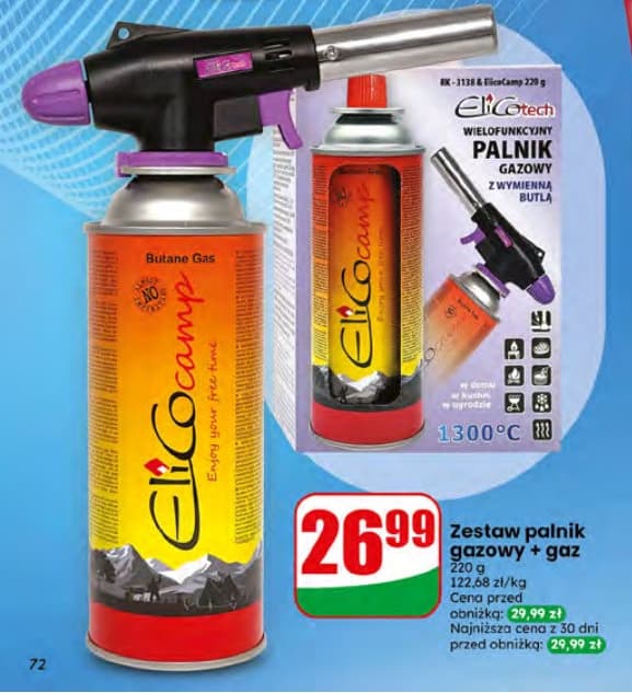 zestaw palnik gazowy + gaz