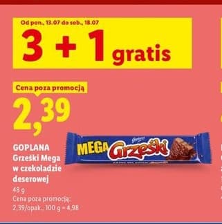 Grześki Mega w czekoladzie deserowej
