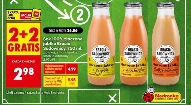 sok 100% tłoczone jabłko