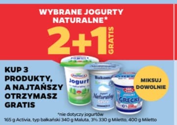 wybrane jogurty naturalne