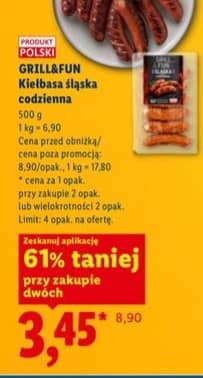 GRILL&FUN kiełbasa śląska codzienna 500g