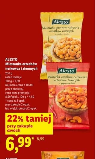 mieszanka orzechów nerkowca i ziemnych