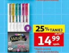 długopisy brokatowe metaliczne