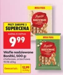 Bonitki wafle nadziewane 500g