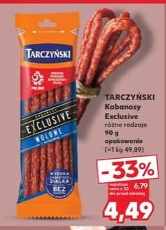 kabanosy Exclusive wołowe