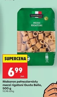 makaron pełnoziarnisty mezzi rigatoni
