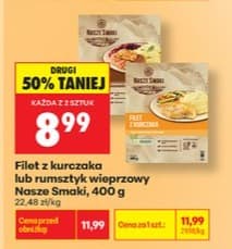 filet z kurczaka lub rumsztyk wieprzowy