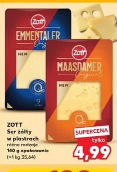 ser żółty w plastrach