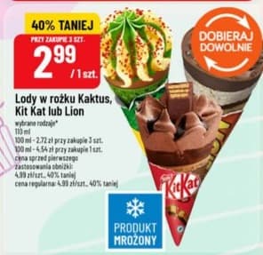 lody w rożku różne marki