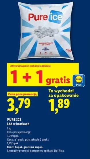 lód w kostkach