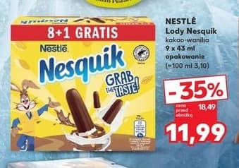 lody Nesquik kakao-wanilia