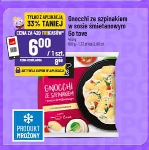 gnocchi ze szpinakiem w sosie śmietanowym