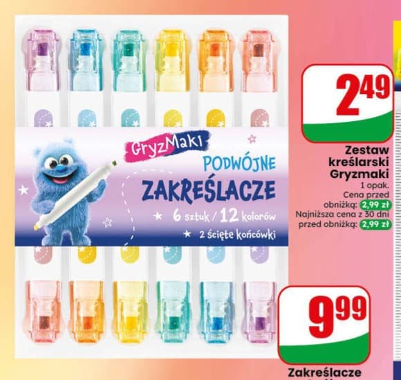 zakreślacze podwójne