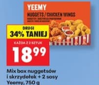 mix box nuggetsów i skrzydełek + 2 sosy