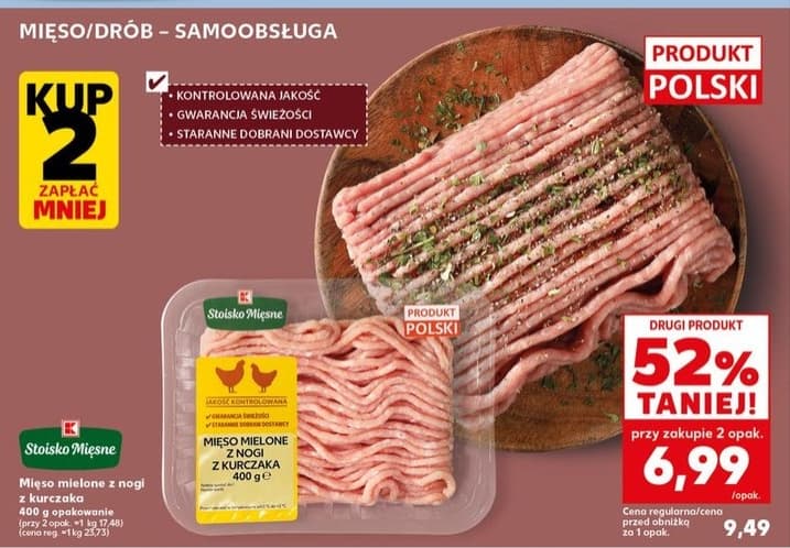 mięso mielone z nogi z kurczaka
